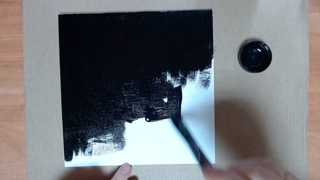 Купила черный лак. Пробую покрыть холст. смотреть онлайн