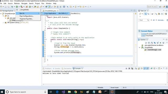 Java for Test Engineers - Comments_Input Configuration_Command Execution - Part3 смотреть онлайн