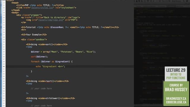PHP Functions [#29] Code Dynamic Websites with PHP смотреть онлайн