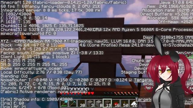 [LLM AI] I tried an AI on AMD 7900 xt, then followed its instruction in Minecraft. смотреть онлайн