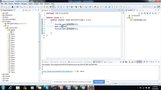 Exception Handling in JAVA (Hindi) ( Types of Exception) Tutorial-3 смотреть онлайн
