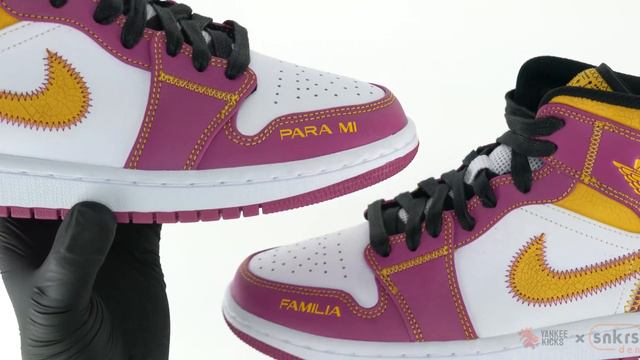 Air Jordan 1 Mid "Para Mi Familia" First Look and UNBOXING YANKEEKICKS смотреть онлайн