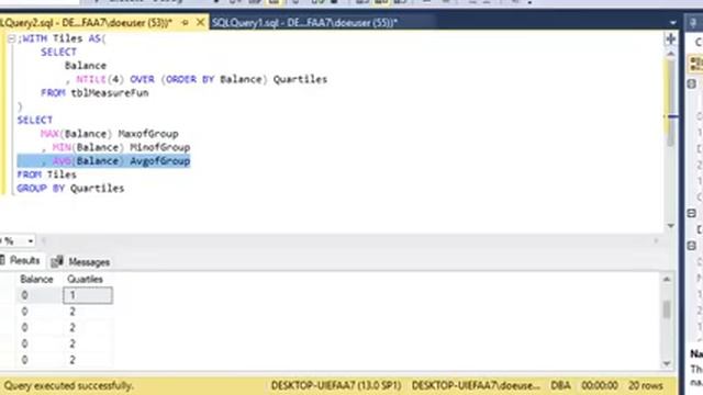 TSQL: How To Get the Quartile смотреть онлайн