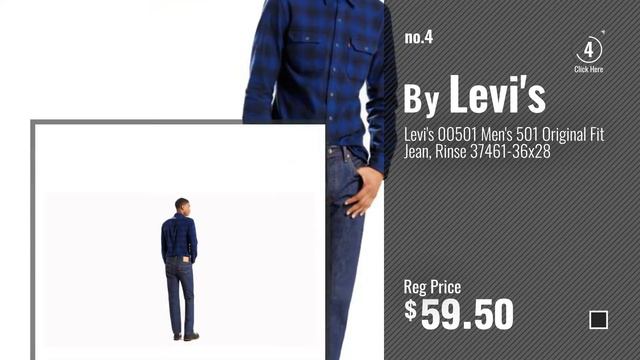 Top 10 501 Men Jeans [ Winter 2018 ]: Levi's Men's 501 Original Fit Jean, Dark Stonewash, 34x32