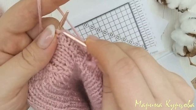 Шапка. Шапка с узором ложная коса. Подробный мастер- класс.? смотреть онлайн