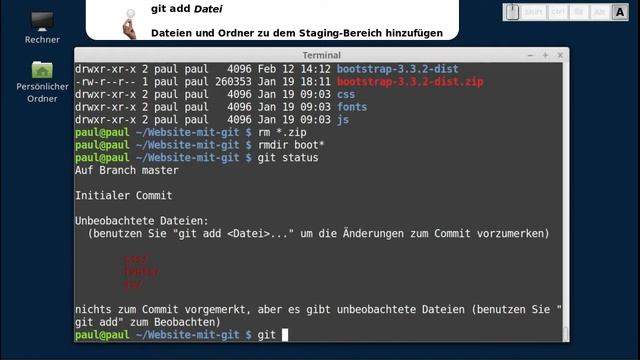Git für Einsteiger - den ersten Commit vorbereiten смотреть онлайн