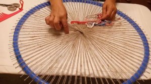 Ткачество по кругу. Коврик из ненужных вещей. Часть 1