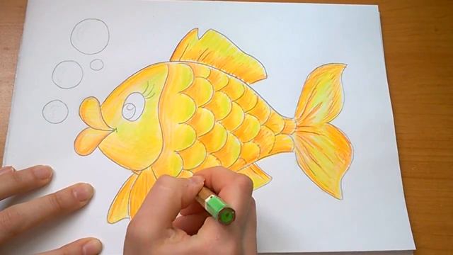 Рисуем рыбку. Draw a fish. Малюємо рибку. смотреть онлайн