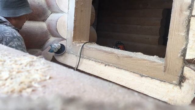 лыски в срубе болгаркой