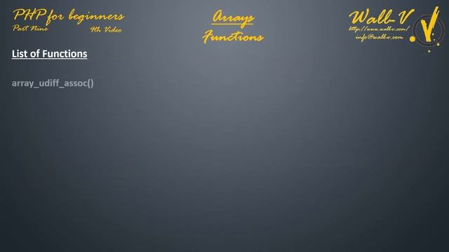 Introduction to PHP - Part 9 - PHP Array Functions - Part Four смотреть онлайн