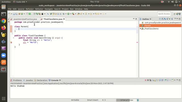 final keyword in java | java interview questions | #java #javainterviewquestions смотреть онлайн