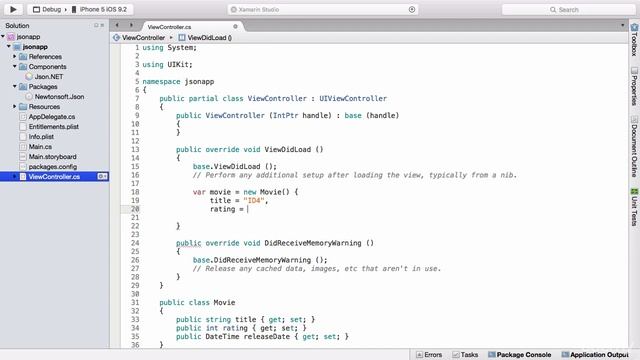 13 Working With the JSON in Xamarin iOS смотреть онлайн
