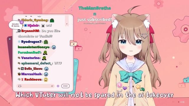 Зрители Нейро-самы навязывают ей странные мысли... (русская озвучка) смотреть онлайн