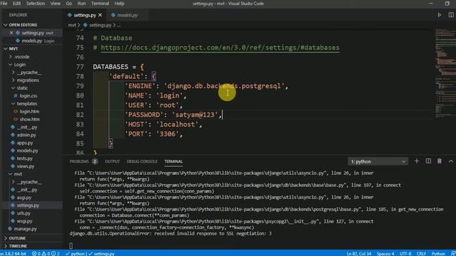 django.db.utils.OperationalError: received invalid response to SSL negotiation: J смотреть онлайн