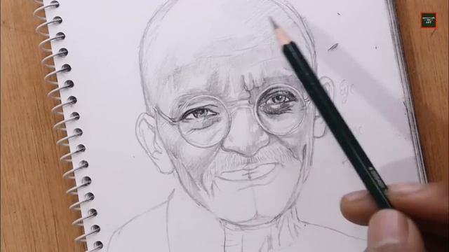 How to draw #gandhi Ji using LOOMIS METHOD of drawing. Easy STEP BY STEP TUTORIAL. смотреть онлайн