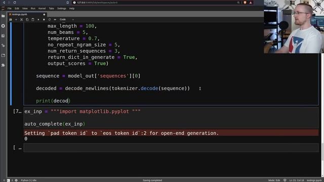 Generative Python Transformer p.6 - Testing larger model смотреть онлайн