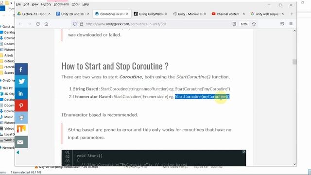 Day 13 Part 02 GameManager Couroutine WebRequest смотреть онлайн