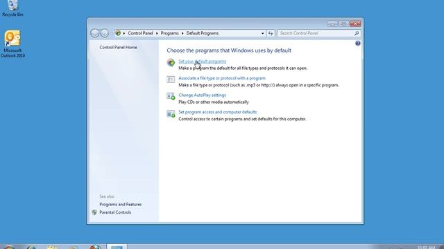 How to Set Outlook 2010 as the Default Mail Client in Windows 7 смотреть онлайн