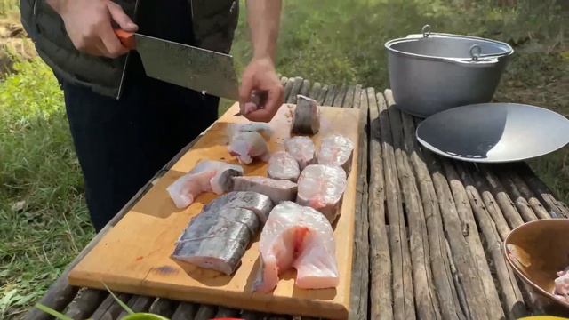 Готовка на лесном озере || Поход в лес || Рыбалка