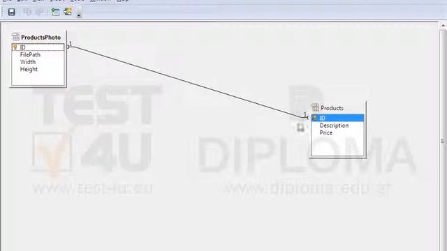 Create a one-to-one relationship between the ID field of the ProductsPhoto and the Products... смотреть онлайн