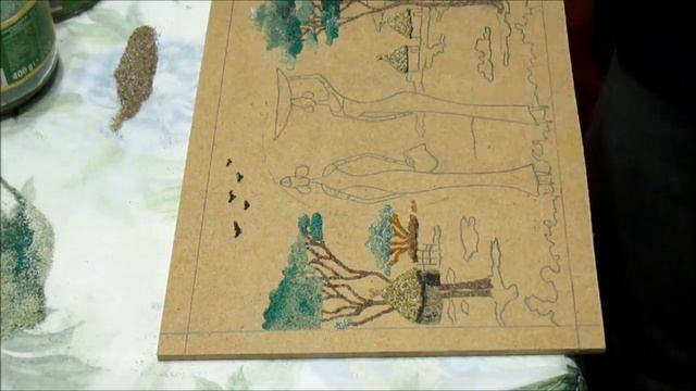 Quadro africano con sabbia colorata смотреть онлайн