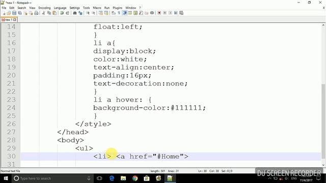 HTML PART-26-(B) HTML HORIZONTAL LIST смотреть онлайн