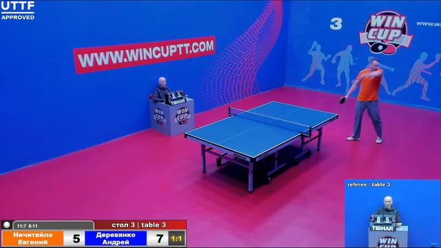 Нечитайло Евгений 2-3 Деревянко Андрей Турнир Восток 3 WIN CUP 10.01.21 Прямая трансляция Зал 3 смотреть онлайн