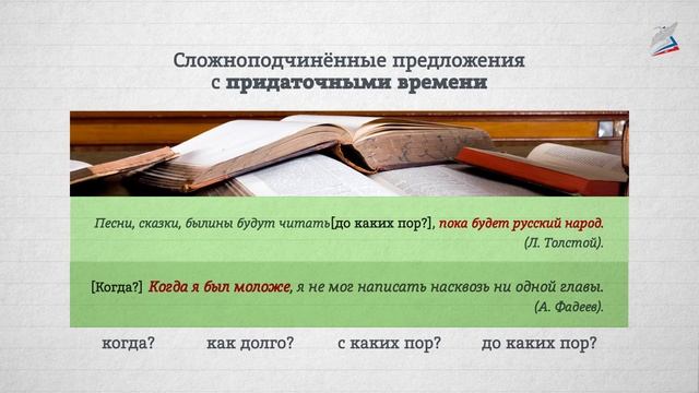 Сложноподчинённые предложения с придаточными времени и места смотреть онлайн