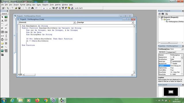 APLIKASI MENGHITUNG UMUR VISUAL BASIC 6 смотреть онлайн