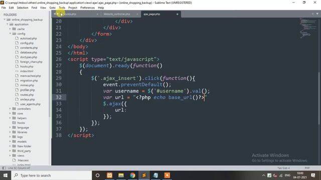 php ajax tutorial in tamil codeigniter 4 | free source code смотреть онлайн