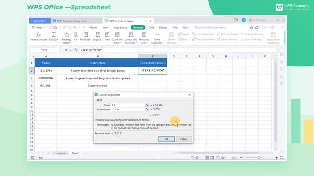 [WPS Academy] 1.2.8 Excel: TEXT formula in WPS Spreadsheet смотреть онлайн
