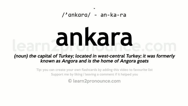 Pronunciation of Ankara | Definition of Ankara смотреть онлайн