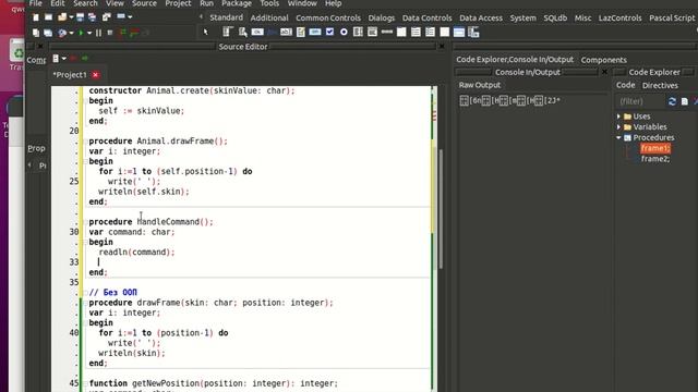 pascal ООП для управление положением объекта в анимации в консоли - Часть 1 смотреть онлайн
