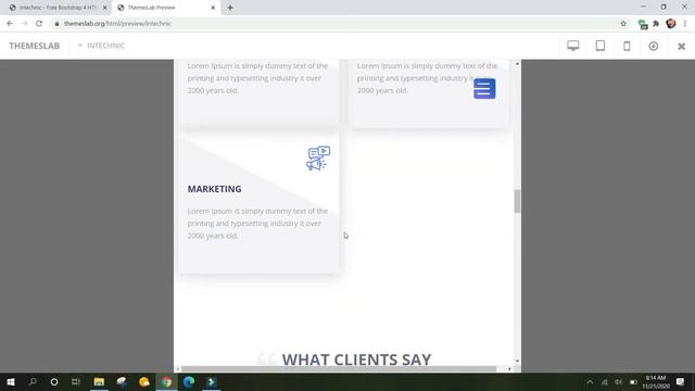 Intechnic: Free Bootstrap 4 HTML5 Business Website Template смотреть онлайн