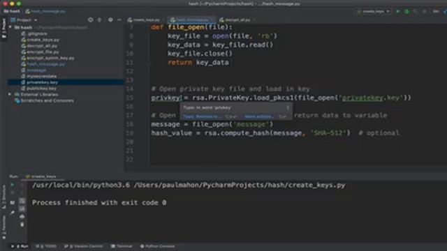 Hashing & Digital Signature Functions with Python to Digitally Sign Data (Part 3) - Paul Mahon смотреть онлайн