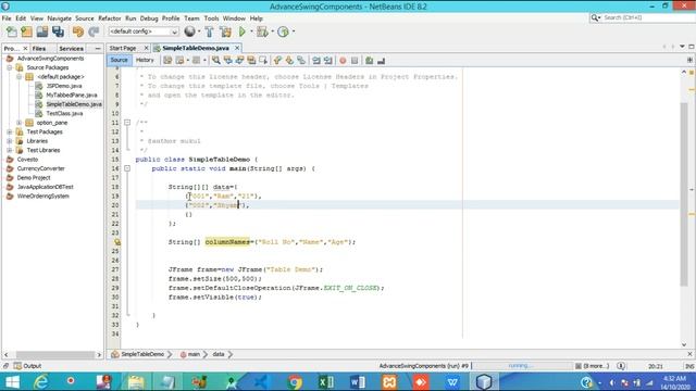 #35.0 Java Swing Tutorial | JTable in Java | create a simple table смотреть онлайн