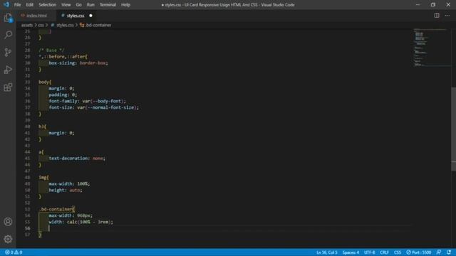 UI Card Responsive Usign HTML And CSS - Visual Studio Code смотреть онлайн