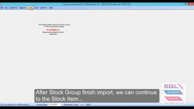 Import stock items into SQL Accounting смотреть онлайн