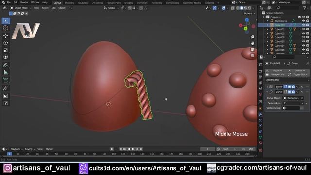 Designing rope in Blender using the screw and curve modifiers смотреть онлайн