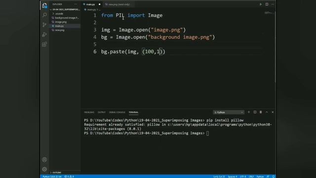 How to SUPERIMPOSE images using just 5 lines of Python Code | Tutorial смотреть онлайн