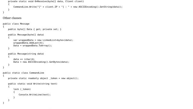 Code Review: TCP chat application with both server and client logic in same application смотреть онлайн