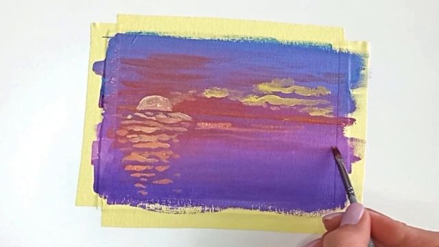 Как нарисовать дельфинов на закате / Drawing dolphins at sunset / #art #painting #drawing #sunset смотреть онлайн