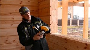 Как  выпилить оконные проёмы ровно и установить обсадные колоды в доме из бруса