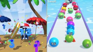 Satisfying Ball Run Infinity 2048 world record vs number master 2048 (New Update) Gameplay Part #15