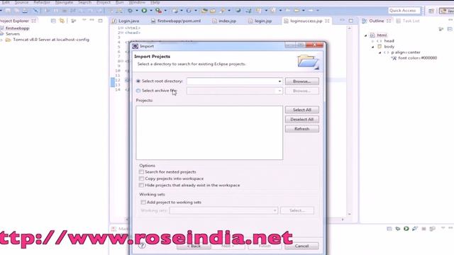 How to import or open the existing project in Eclipse? смотреть онлайн