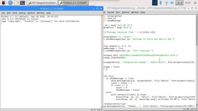 Displaying Telegram Message On Dot Matrix Using Raspberry Pi смотреть онлайн
