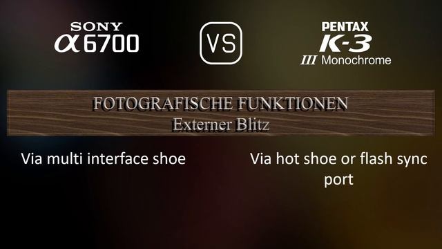 Sony A6700 vs. Pentax K-3 Mark III Monochrome: Ein Vergleich der Technische Daten смотреть онлайн