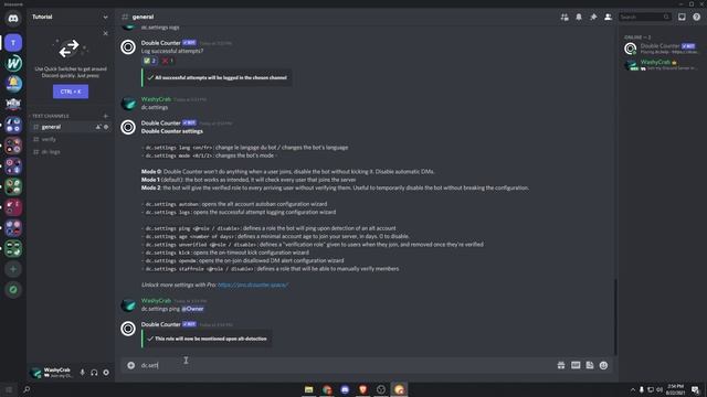 Double Counter Discord Bot COMPLETE Setup - The BEST verification bot смотреть онлайн