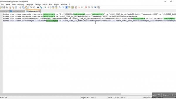 Apache Hadoop Hdfs and Yarn using docker container with example