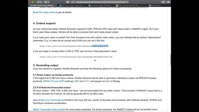 WebRTC ingest setup in Nimble Streamer смотреть онлайн